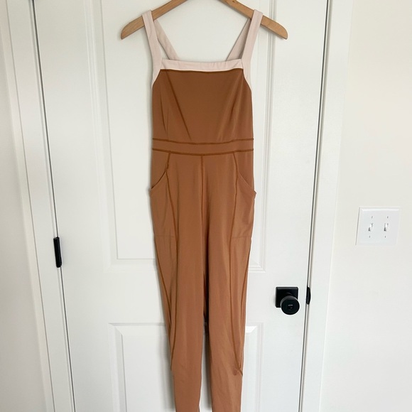 Free People Movement Rebel Onesie Jumpsuit Two Toned Burnt Topaz Medium - Picture 3 of 5